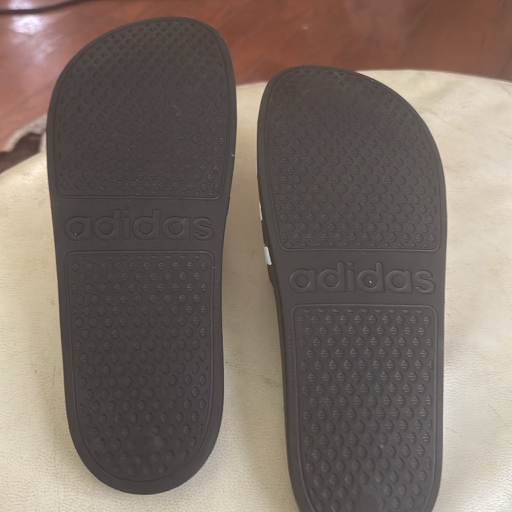 Adidas Aqua Cloudfoam Slides men’s size 11 black and white - Picture 9 of 10